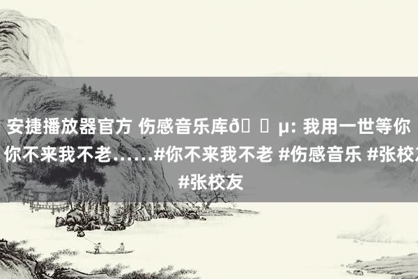安捷播放器官方 伤感音乐库🎵: 我用一世等你，你不来我不老……#你不来我不老 #伤感音乐 #张校友